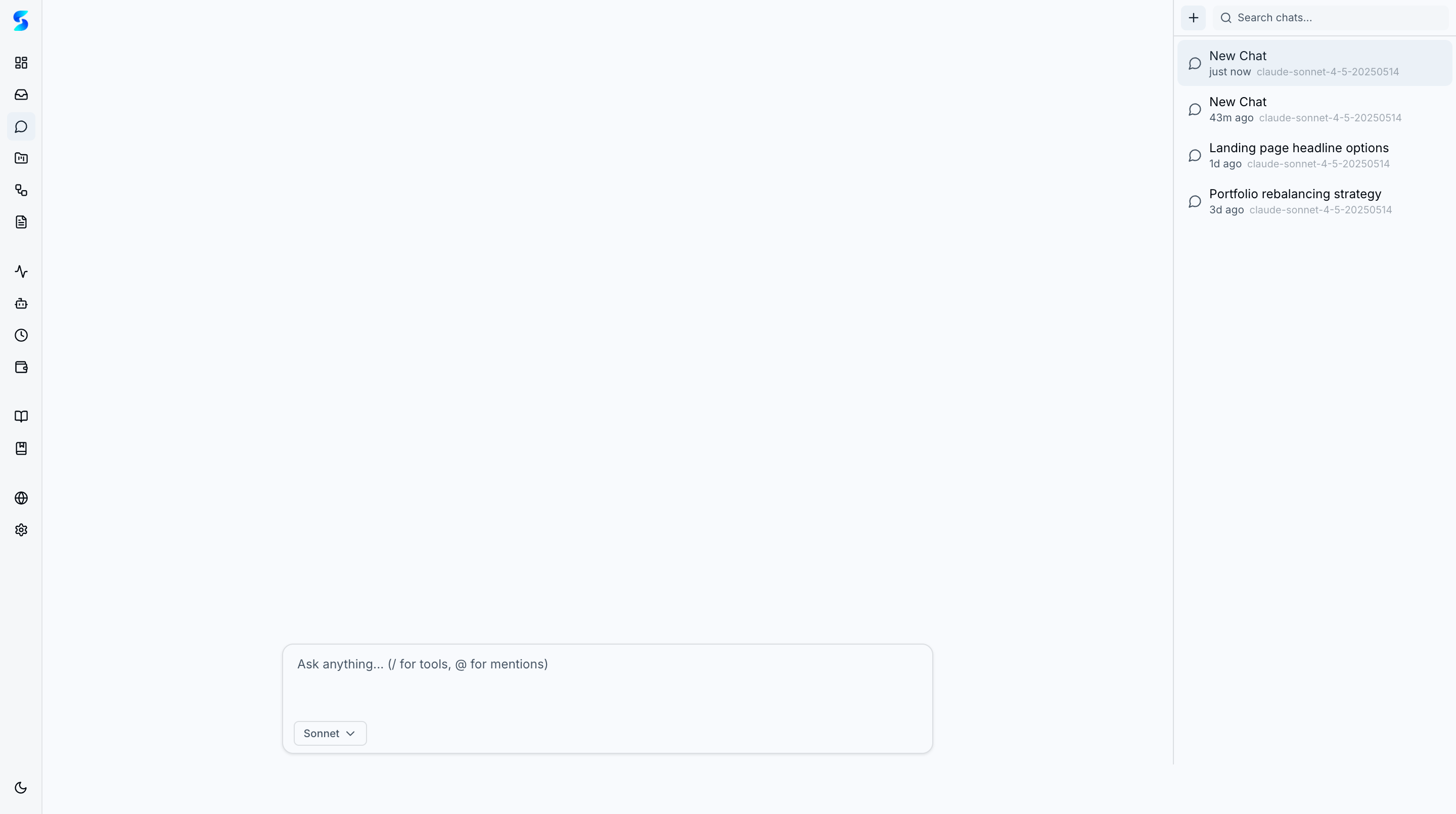 Suggested prompts with Create tab showing workflow design, task creation, and document drafting options