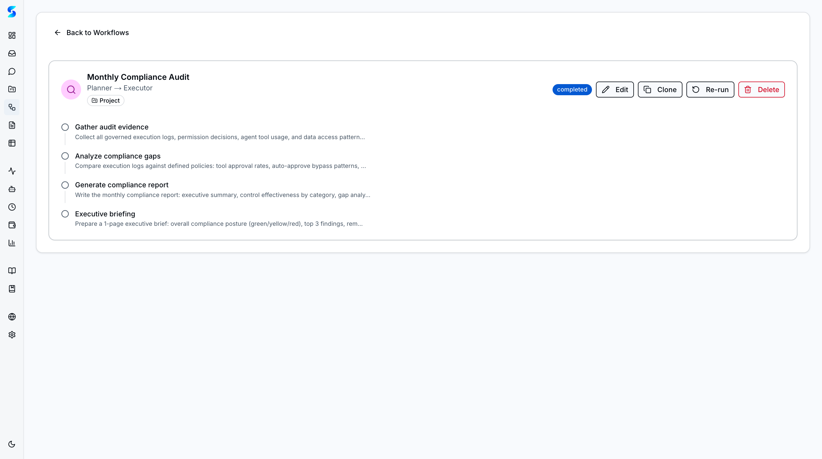 Content Review Pipeline sequence workflow with single step and Execute button